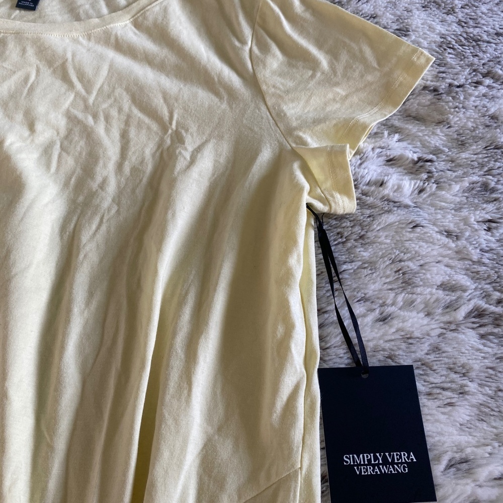 Vera Wang Yellow short sleeve top Size XL - Picture 4 of 5